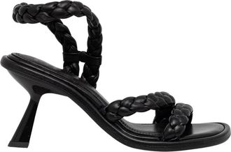 Souliers Martinez ISA Sandalen met Hoge Hak - Dames - Sandalen met hakken - Zwart - 40 EU - Leer - Schoenen