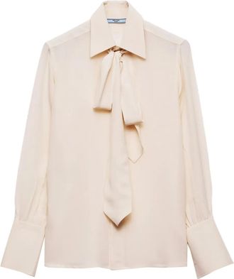 Prada Camicia Marocain - Toni neutri