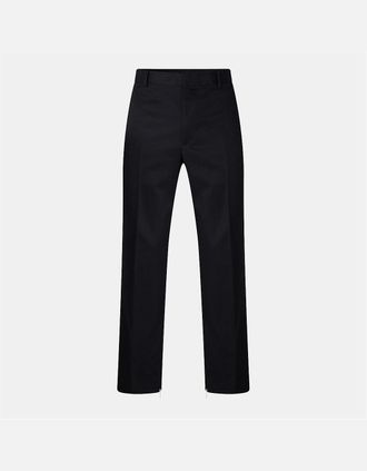 Off-white Mens Solid Patterned Slim Pants - Black - Size: 35/34