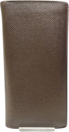 Louis Vuitton Brown Leather Wallet (Bi-Fold) (Pre-Owned)