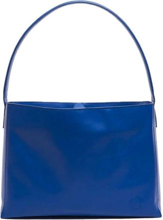 Ines De La Fressange Kobaltblauwe leren schoudertas - Dames - Schoudertassen - Blauw - ONE Size - Leer - Tassen