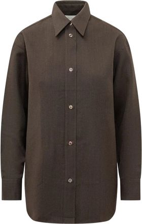STUDIO NICHOLSON Rouen Shirt - Blouses & Shirts - Mujer - Marr&oacute;n - 3XS