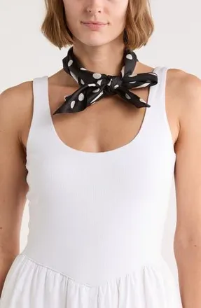 Kate Spade New York springtime dot silk square scarf in Cream Black at Nordstrom Rack