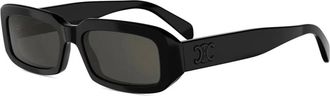 Celine Celine - Triomphe Rechthoekige Zonnebril - unisex - Accessoires - Zwart - Maat: 54 MM Polyamide