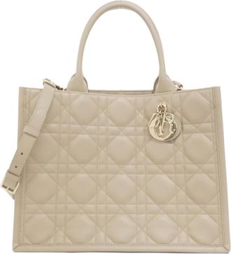 Dior Beige Leather Handbag Tote Bag (Pre-Owned)