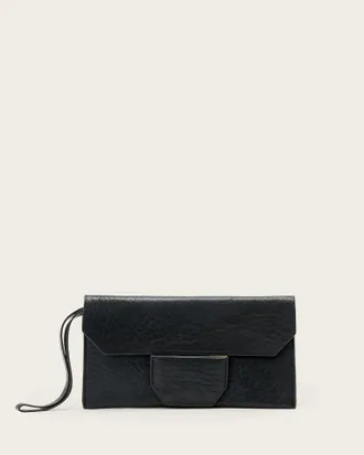 AllSaints Ursa Grain Leather Pouch