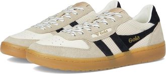 Gola Hawk 83 Womens Shoes White/Bone/Black/Gum : 7.5 B - Medium, Leather