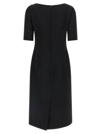 Dolce & Gabbana Double Cr&ecirc;pe Wool Dress - Black