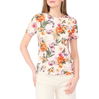 Ted Baker Floral Print T-Shirt in Pearl at Nordstrom Rack, Size X-Small