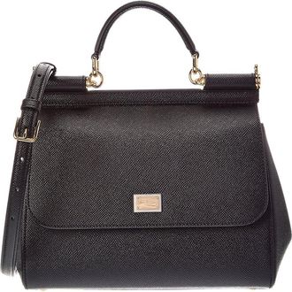 Dolce & Gabbana Sicily Large Leather Satchel
