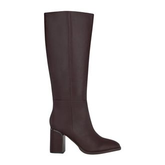 Alma En Pena Boot met brede hak - Dames - Laarzen met Hak - Rood - 41 EU - Leer - Schoenen