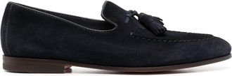 Santoni tassel detail loafers - men - Calf Leather/Calf Suede/Calf Leather - 5 1/2 - Blue