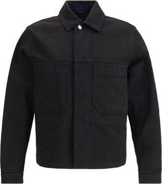 Stone Island Jassen, Heren, Zwart, L, Katoen, Cotton Coat