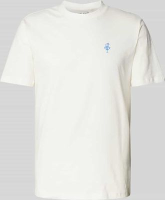 Blend T-Shirt mit Label-Print Modell JAKE in Weiss, Gr&ouml;&szlig;e S