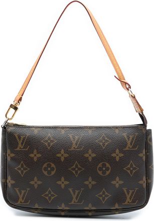 Louis Vuitton Pre-owned Womens Monogram Pochette Accessoires - Brown Textile - One Size