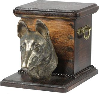 OEM Pastor Belga Malinois - Urna Para Cenizas De Perro Con Estatuilla, Elegante Urna Para Perro, Urna &Uacute;nica Con Busto De Perro De Art-dog