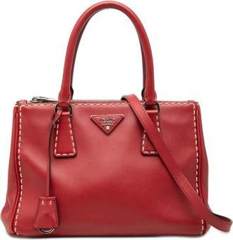 Prada Pre-owned Prada Small City Calf Hand Stitched Galleria Double Zip Satchel Ladies NWWZW1N9NBGVIWNG