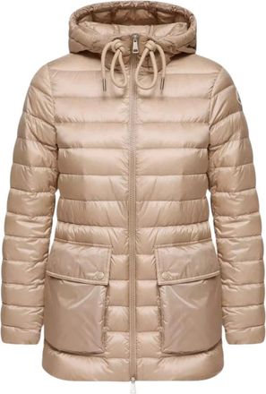 Moncler Jasmin Short Down Jacket - Dames - Dons jassen - Beige - M - Polyester - Jassen
