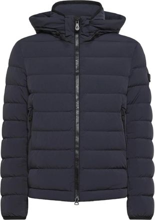 Peuterey Boggs NS 02 215 - Heren - Gewatteerde jassen - Blauw - XL - Leer - Jassen