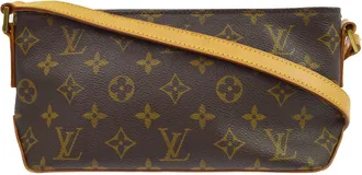 Louis Vuitton Trotteur Monogram Canvas Brown Canvas Handbag (Pre-Owned)