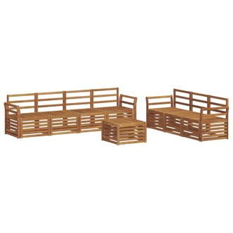 vidaXL Juegos De Sof&aacute;s 8 Pcs Natural Madera De Acacia S&oacute;lida Vidaxl