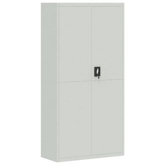 Berkfield Home File Cabinet Light Grey 90x40x180 cm Steel | Size: 90 x 40 x 180 cm