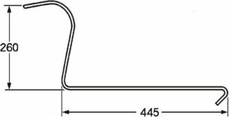 AMA Dente ranghinatore stretto adattabile Lely filo 6,5