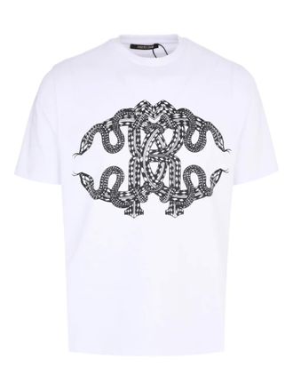Roberto Cavalli snake-print T-shirt - White