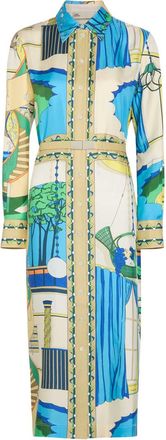 Tory Burch Printed Silk Midi Shirt Dress - Multicoloured - 12 (UK16 / XL)