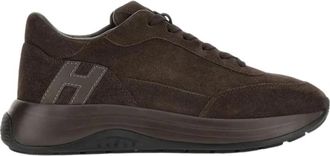 Hogan Hi-Light Sneakers - Heren - Sneakers - Bruin - 41 1/2 EU - Katoen - Schoenen