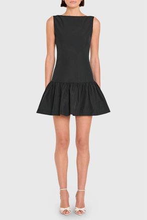 Amanda Uprichard Katina Boatneck Dress In Black