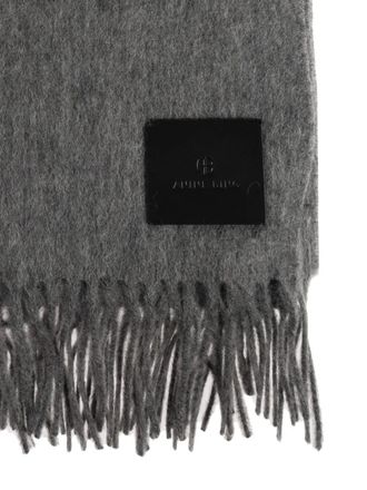 Anine Bing fringed wool scarf - Grijs
