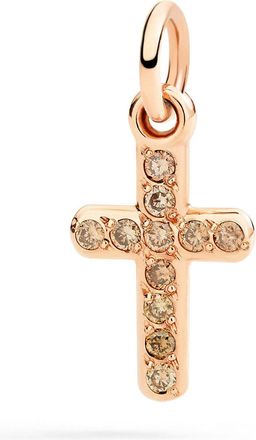 Dodo CIONDOLO CROCE ORO ROSA & DIAMANTI