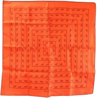 Herm&egrave;s Pre-owned Handkerchief - Dames - Vintage Accessoires - Oranje - ONE Size - Vintage