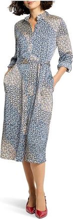 Nic+Zoe Petite Monogram Mix Blair Dress Womens Dress Blue : PM, Polyester