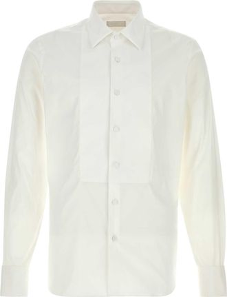 Prada White Stretch Poplin Shirt