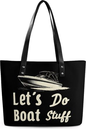 Generic Lets Do Boat Stuff Tote Bags for Women Cute Shoulder Purses Handbags