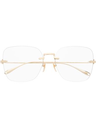 Gucci Bril met randloos design - Goud