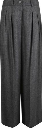Crida Milano Travel Pant - Dames - Wijde Broeken - Grijs - L - Wol - Broeken