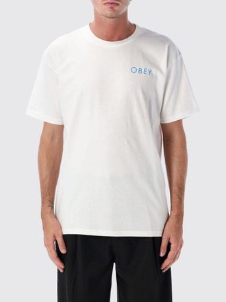 Obey T-shirt girocollo in cotone con stampa grafica a contrasto sul petto
