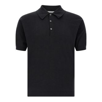John Smedley Isis Polo Shirt - male - John Smedley - Polo Shirts - Black - S - Tops