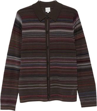 Paul Smith Zip Cardigan - Heren - Vesten - Veelkleurig - M - Wol - Truien & Vesten