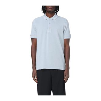 Tom Ford Polo Shirts, male, Blue, M, Short Sleeve Polo Shirt