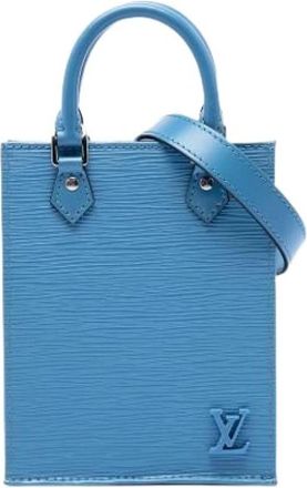 Louis Vuitton Pre-owned Petit Sac Plat - Dames - Vintage Mini Tas - Blauw - ONE Size - Leer - Vintage