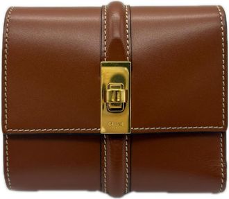 Celine Brown Leather Wallet (Tri-Fold) (Pre-Owned)