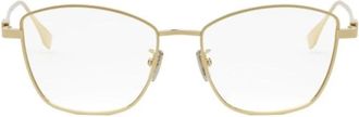 Fendi Fe 50108F - unisex - Brillen - Geel - 54 MM - Accessoires