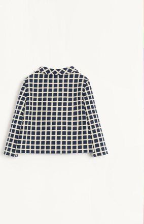 Valentino Giacca In Lana Motivo Check Finestrato Donna BLU 36