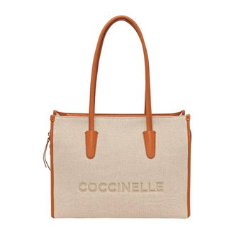 Coccinelle Tassen, Dames, Beige, ONE Size, Leer, Myrtha 26 Tote