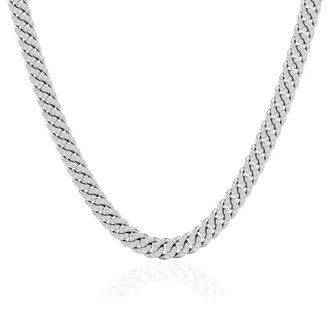 Grown Brilliance Cuban Mens Neckalce ( 50% coverage)