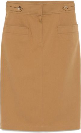 Chloé Cotton Midi Skirt - Womens - Cotton/Viscose